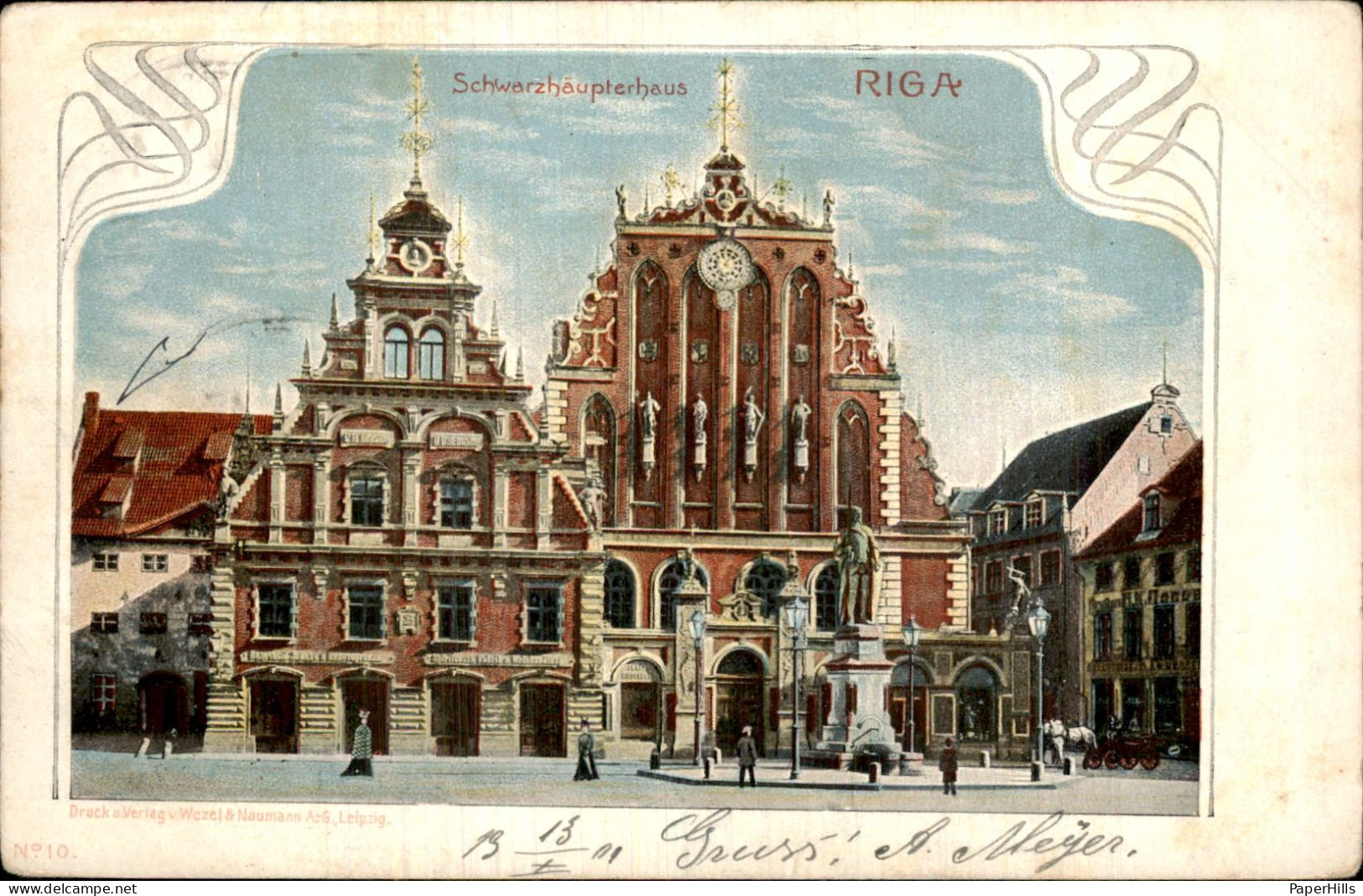 Letland Latvia - Riga - Schwarzhäupterhaus