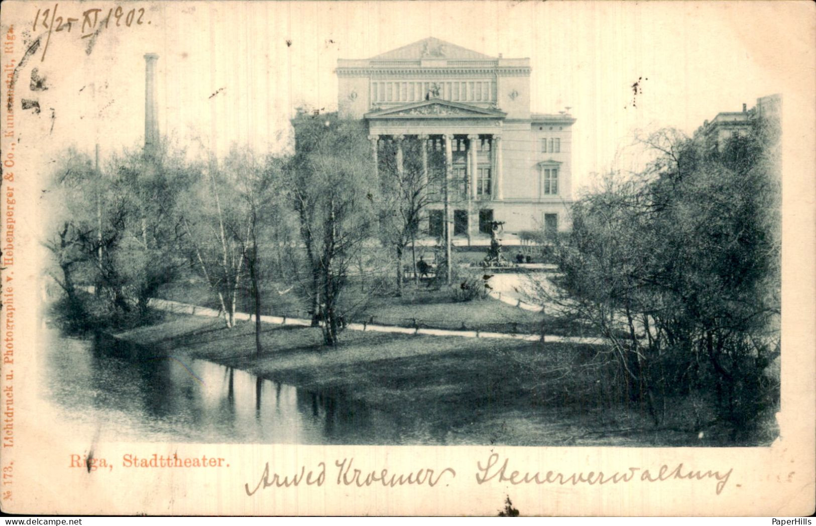 Letland Latvia - Riga - Stadttheater