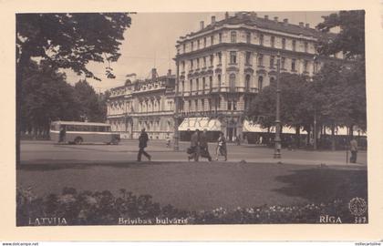 LATVIA - Riga, Brivibas bulvaris, Photo Postcard 1941