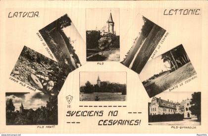 Letland Latvia - Cesvaine - Sveiciens no Cesvaines