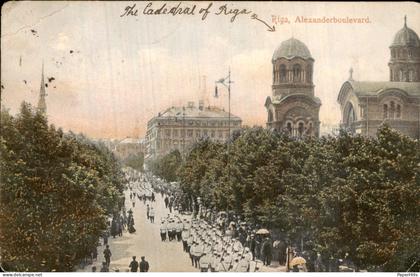 Letland Latvia - Riga - Alexanderboulevard