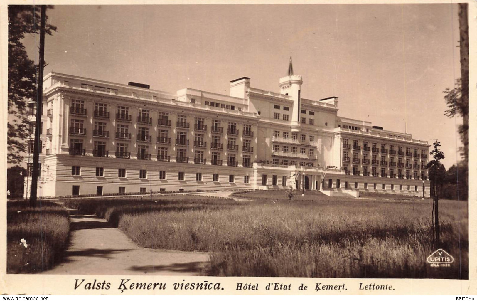 LETONIA * carte photo * valsts kemeru viesnica * Hôtel d'état de kemeri * lettonie latvia latvija
