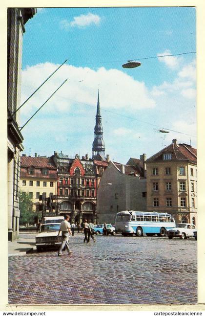 04698 / Lettonie periode URSS LATVIJAS LATVIAN RIGA 17th JUNE SQUARE Autobus PLACE - LIESMA Latvia Letland USSR CCP