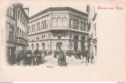 LATVIA - Gruss aus Riga, Borse, Postcard 1900