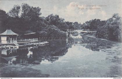 LATVIA - Riga, Stadtkanal, Postcard 1913