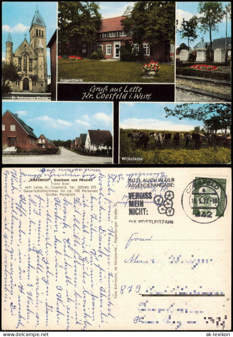 Lette-Coesfeld Johannes Kirche Jugendheim Gasthaus Birkenhof 1972