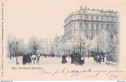 LATVIA - Riga, Thronfolger-Boulevard 1901 Postcard