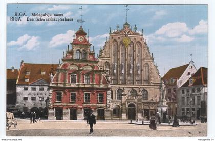 LETTONIA LETTONIE CARD RIGA MELNGALVJU NAMS