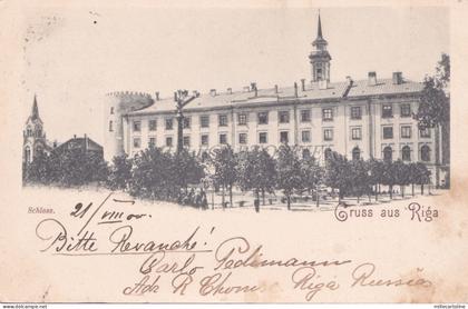 LATVIA - Gruss aus Riga, Schloss, Postcard 1900