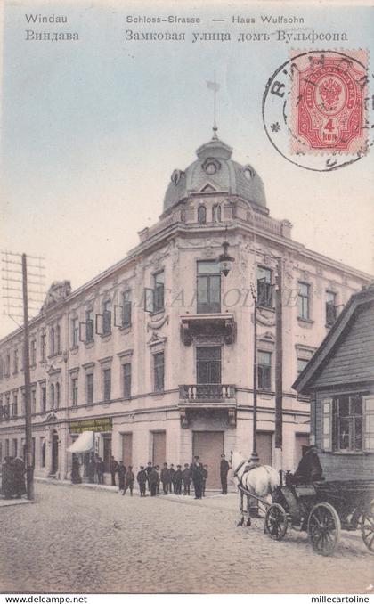 LATVIA - Windau, Ventspils, Schloss-Strasse, Haus Wulfsohn, Postcard 1908