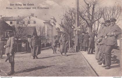 LATVIA - Krieg im Osten, Mitau Jelgava, Bachstrasse, Feldpost, Postcard WWI 1916
