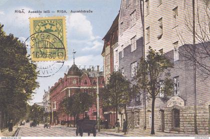 LATVIA - Riga, Ausekla iela, Ausekistrasse, Postcard 1930