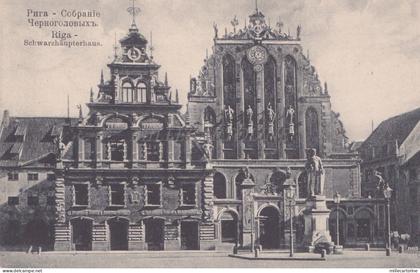 LATVIA - Riga, Schwarzhaupterhaus, Postcard 1917 WWI Feldpost