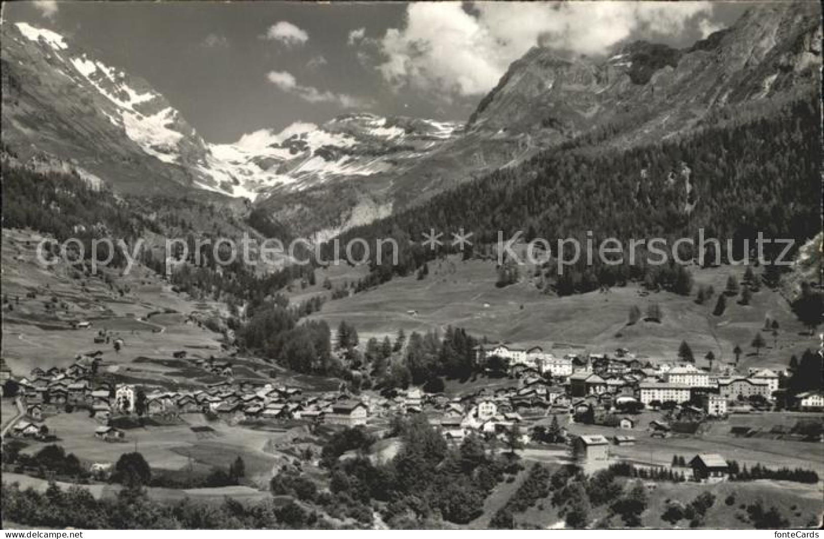 Leukerbad Panorama mit Balmhorn Ferden Rothorn Majinghorn