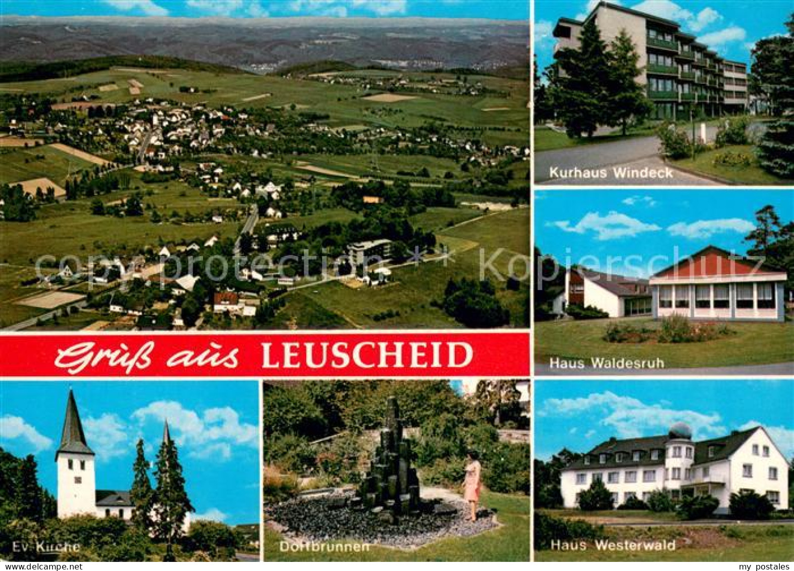 Leuscheid Fliegeraufnahme Kurhaus Windeck Haus Waldesruh Haus Westerwald Dorfbru