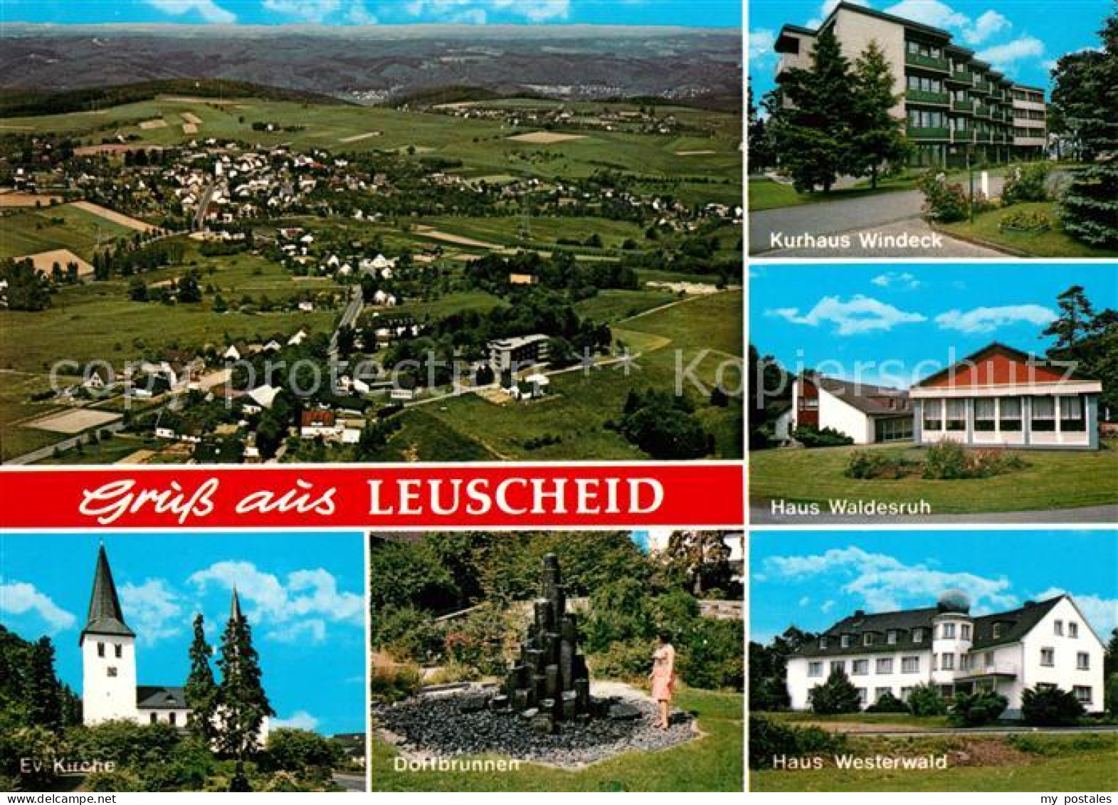 Leuscheid Panorama Haus Waldesruh Kurhaus Windeck Dorfbrunnen