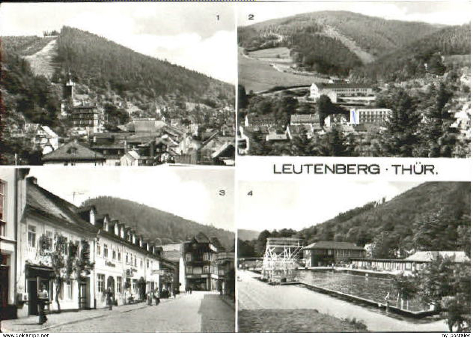 Leutenberg Thueringen Leutenberg Schule Hauptstrasse Freibad x 1980