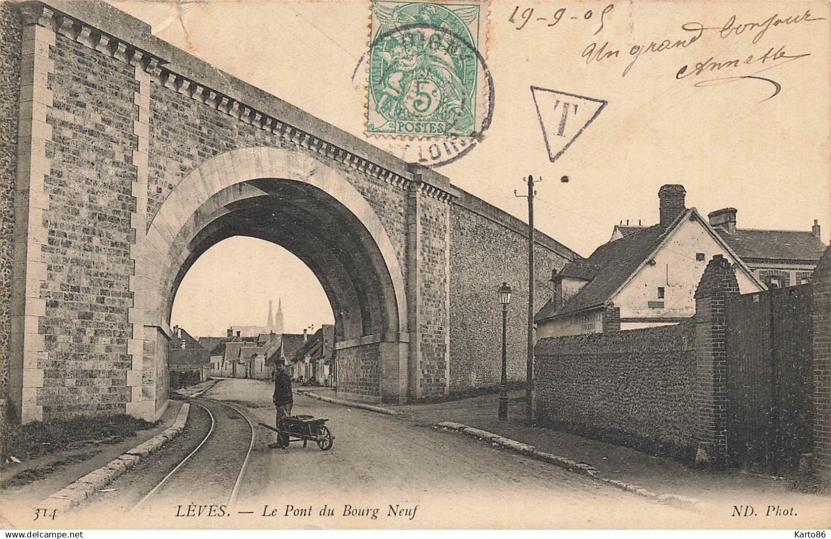 lèves * rue , le pont du bourg neuf * rails