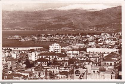 LEBANON - Beyrouth, Panorama, Coca Cola, Photo Postcard 1955