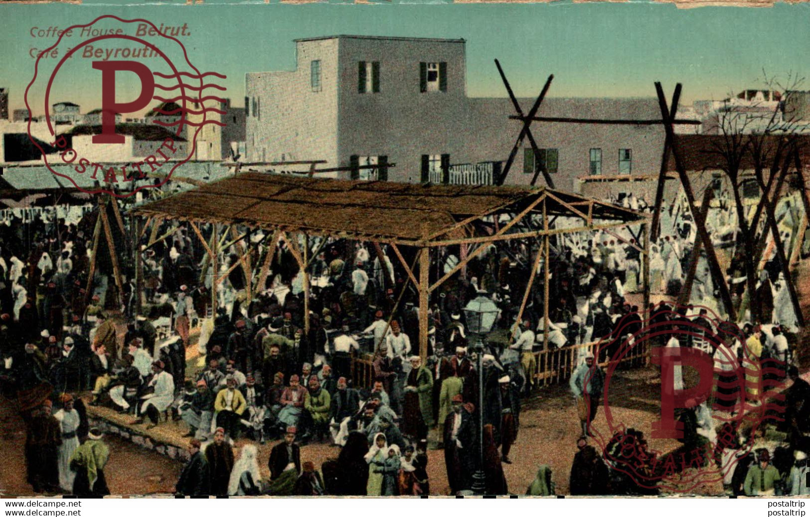 LIBANO. COFFEE HOUSE, BEYROUTH. CAFE A BEIRUT.