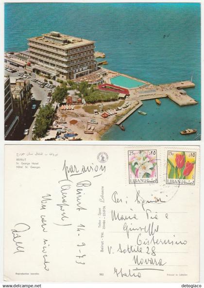 BEIRUT - BEYROUTH - LIBANO - LEBANON -  ST. GEORGE HOTEL - VIAGG. 1973 -29050-