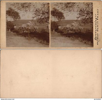 Libanon Karawanenlager Antilibanos Libanon 1909 Privatfoto 3D/Stereoskopie