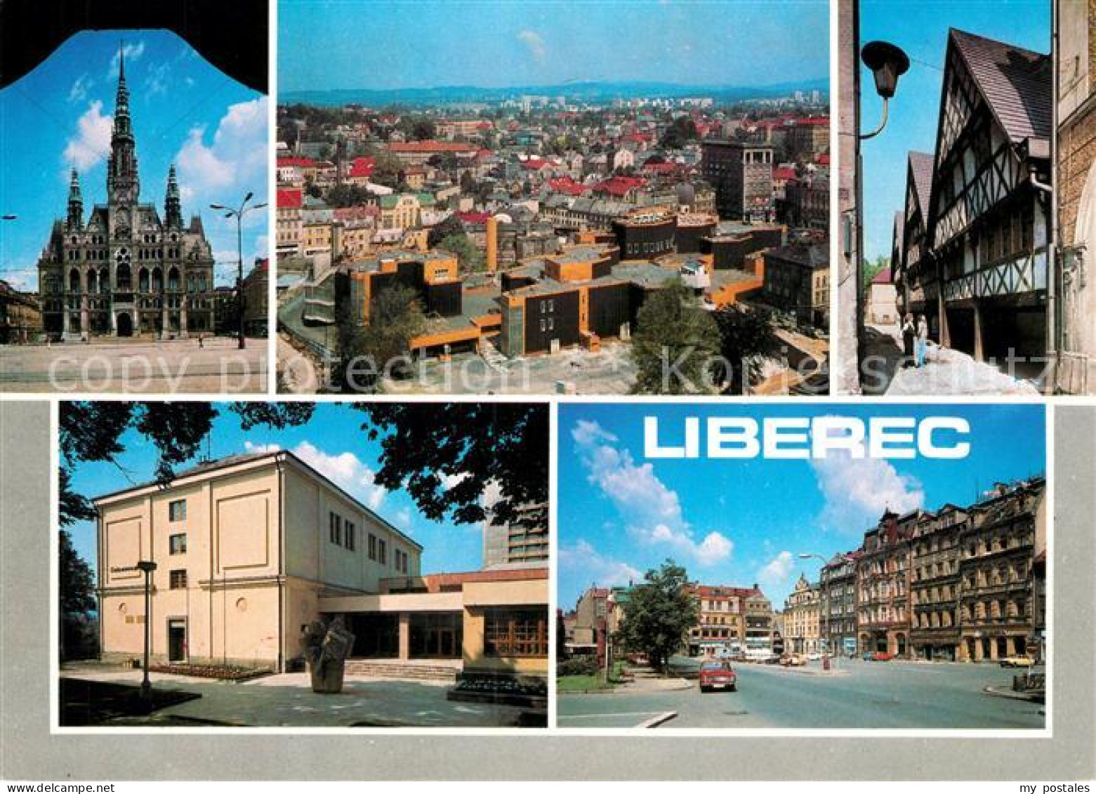 Liberec Rathaus Stadtpanorama Jested Store Kolosseum Platz