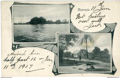 Liberia Monrovia 1907 to England