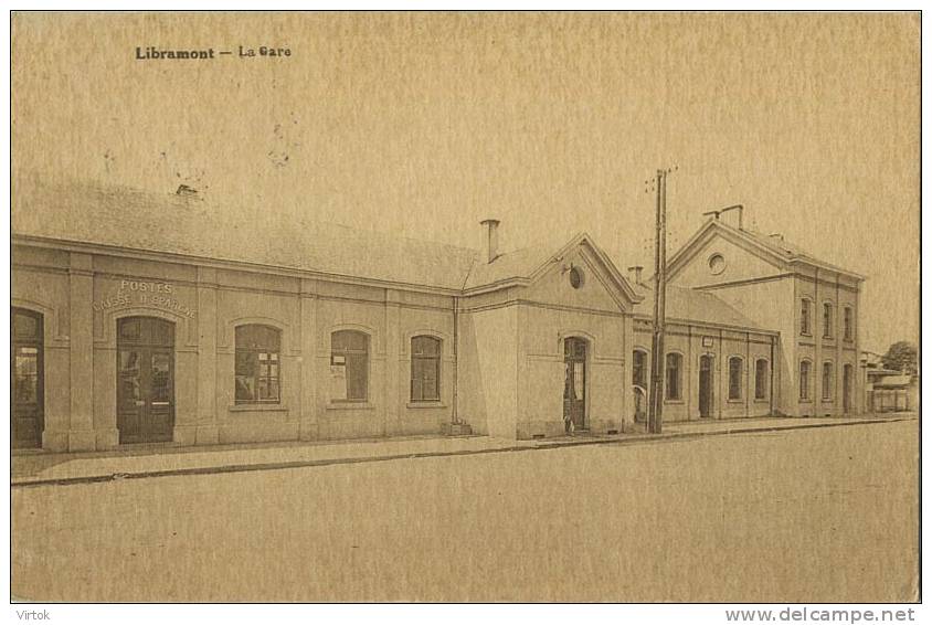 Libramont :  La Gare  ( ecrit 1932 avec timbres )
