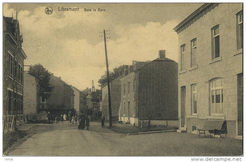 Libramont :  Vers la gare  ( ecrit 1922 avec timbre )