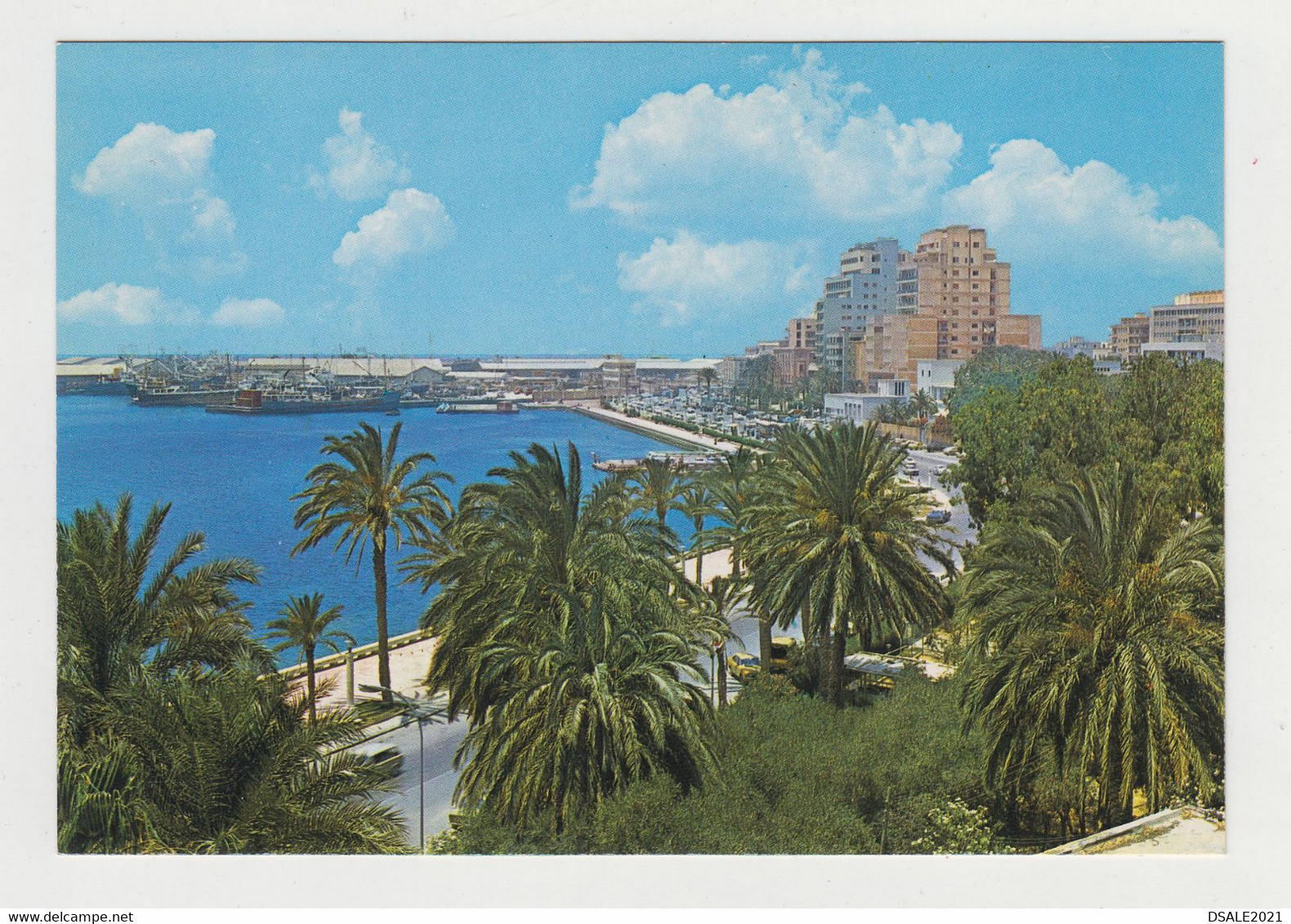 Libya Libyen Libye Libia Benghazi El Nasr Street View Vintage RPPc Photo Postcard (33007)