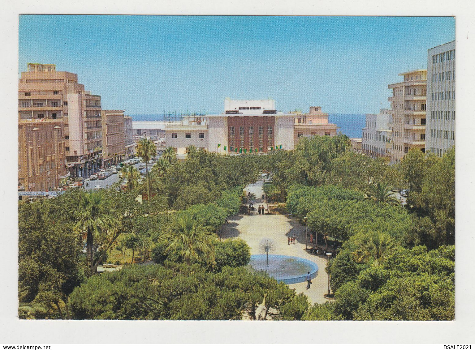 Libya Libyen Libye Libia Benghazi Public Park View Vintage RPPc Photo Postcard (33018)