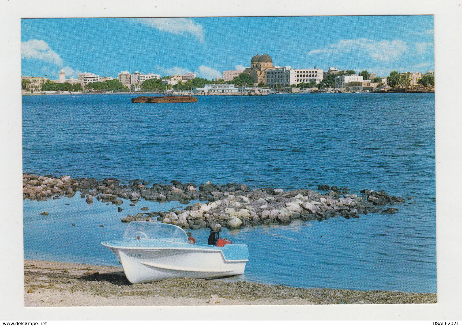 Libya Libyen Libye Libia Benghazi View from the Sea Vintage RPPc Photo Postcard (33009)