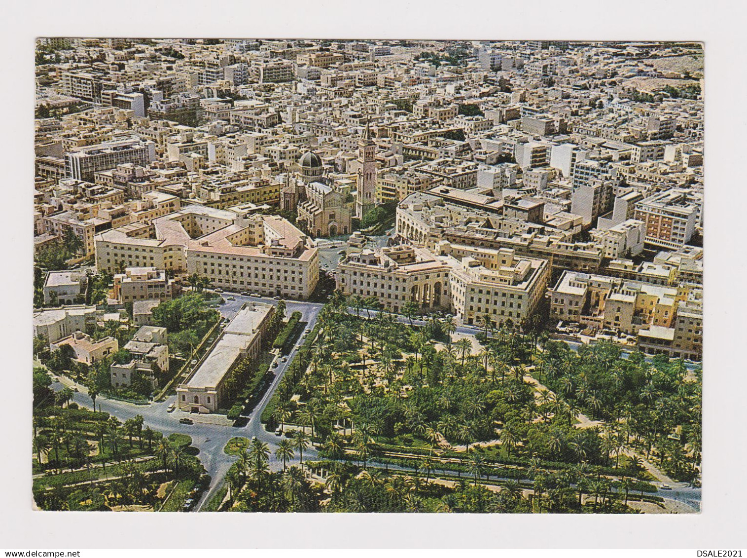 Libya Libyen Libye Libia TRIPOLI Aerial View, Buildings, Architecture, Vintage Photo Postcard RPPc (48868)