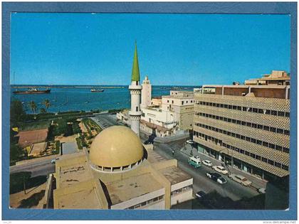 215055 / Tripoli - SHIP , Islam minaret Mosque Mosquee Moschee , STREET , CAR  - Libia Libya Libyen Libye Libie