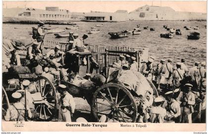 CPA Carte postale Libye Tripoli Guerre Italo Turque Marins à Tripoli  VM95557ok