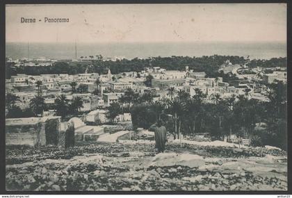 $#$#(AD2602)-LIBYA-LIBIA- Derna-Panorama, usata 1938