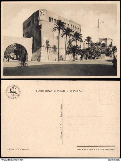 Postcard Tripolis طرابلس Il Castello. 1928