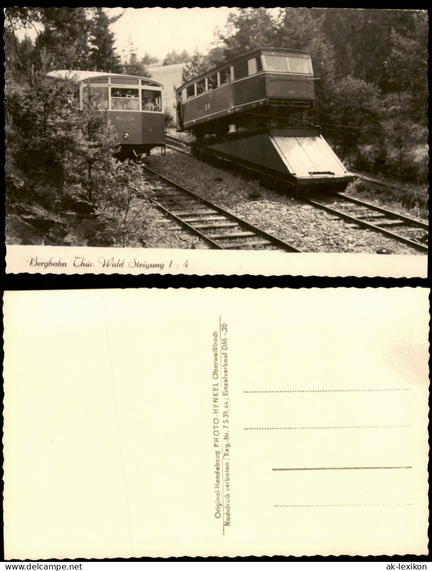 Lichtenhain/Bergbahn-Oberweißbach Bergbahn Thüringer Wald Steigung 1:4 1960