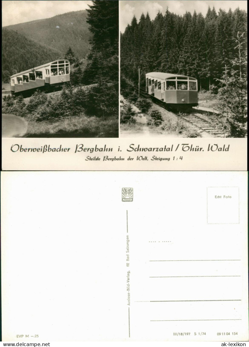 Lichtenhain/Bergbahn-Oberweißbach Oberweißbacher Bergbahn 2 Bild 1974