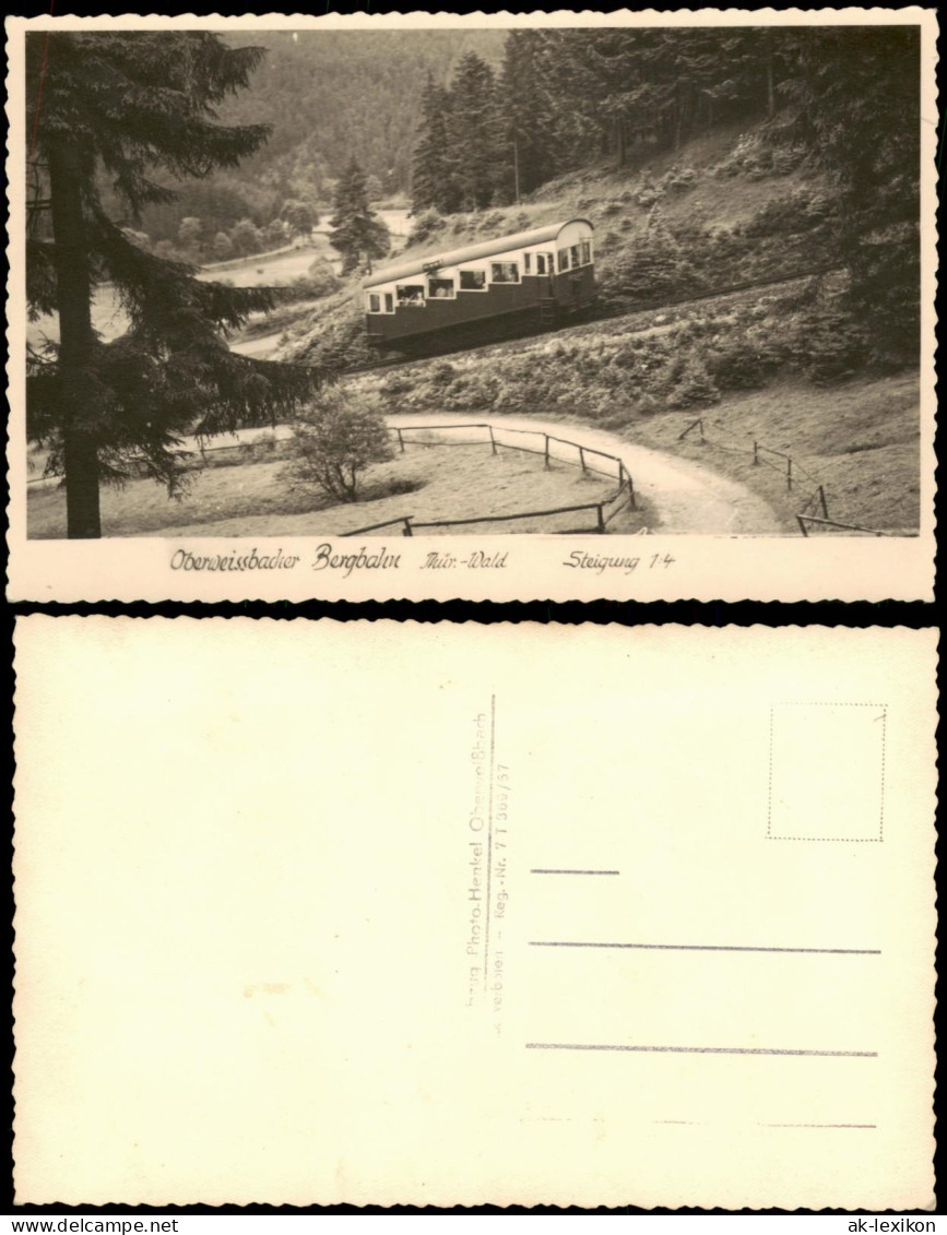 Lichtenhain/Bergbahn-Oberweißbach Oberweißbacher Bergbahn Steigung 1:4 1952