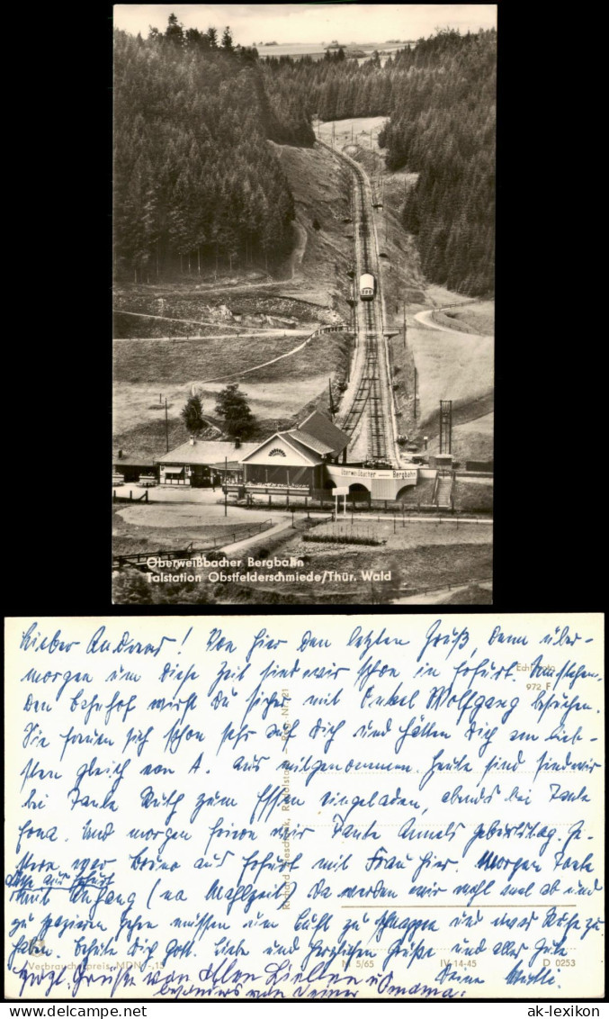 Lichtenhain/Bergbahn-Oberweißbach Talstation Obstfelderschmiede Wald   1965