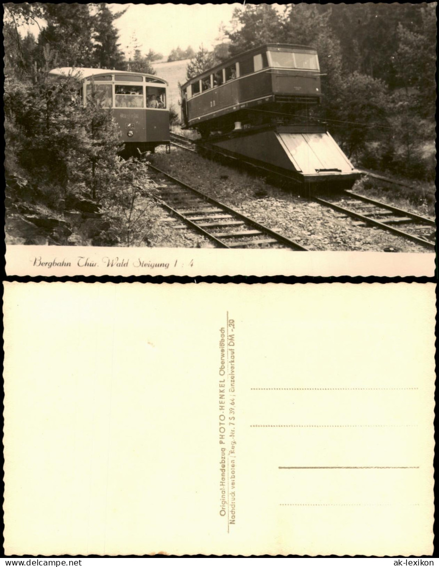 Lichtenhain Oberweißbach Bergbahn Thüringer Wald Steigung 1 Fotokarte 1956