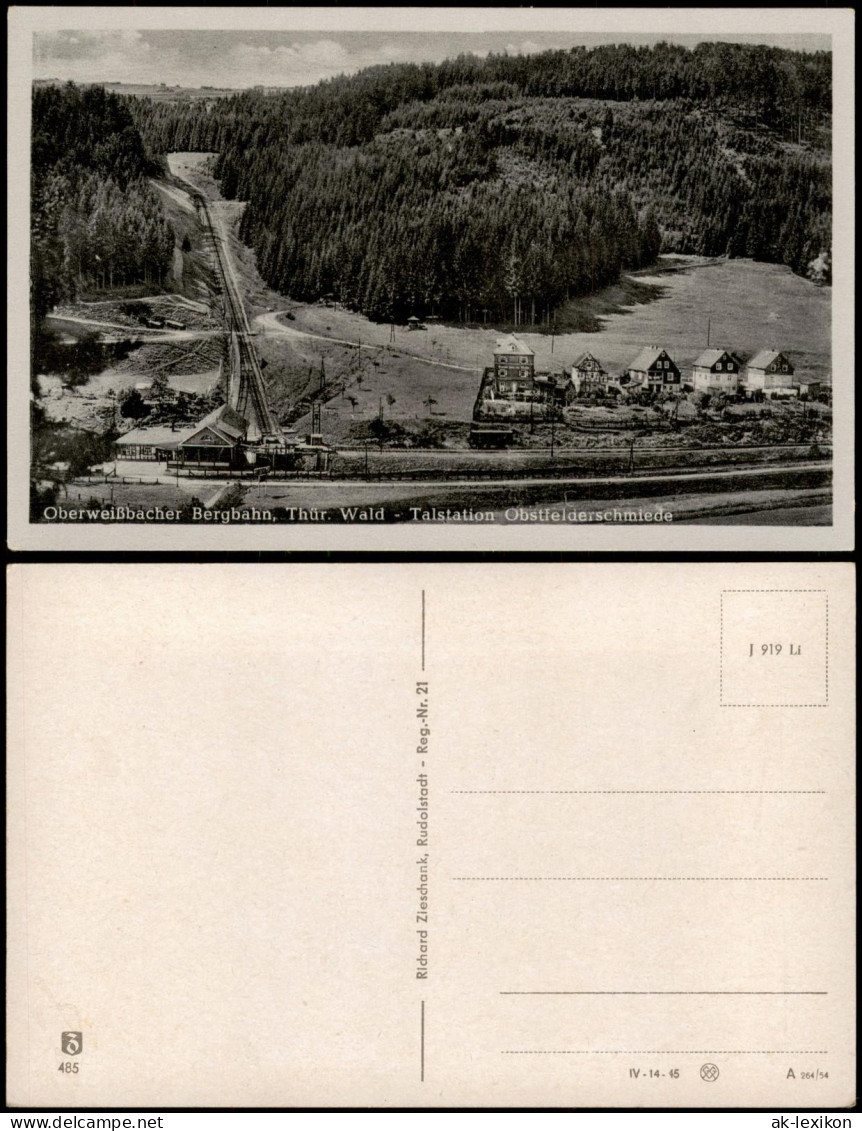 Lichtenhain  Oberweißbach Oberweißbache Talstation Obstfelderschmiede 1954