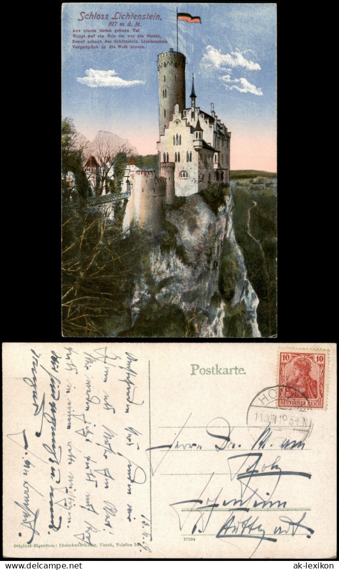 Lichtenstein (Württemberg) Schloss Lichtenstein (Castle Building) 1919