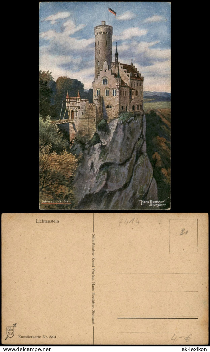 Lichtenstein (Württemberg) Schloss Lichtenstein Künstlerkarte 1910