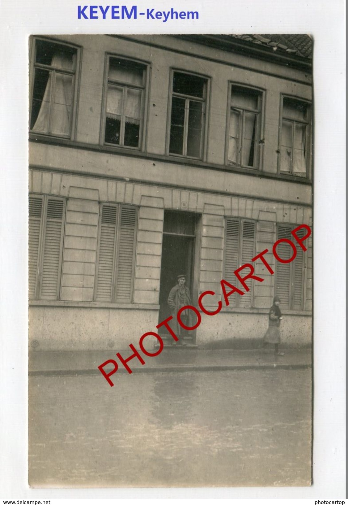 LICHTERVELDE ou KEYEM-BOMBE Aerienne-6-11-17-CARTE PHOTO allemande-Guerre 14-18-1 WK-BELGIEN-WESTFLANDERN