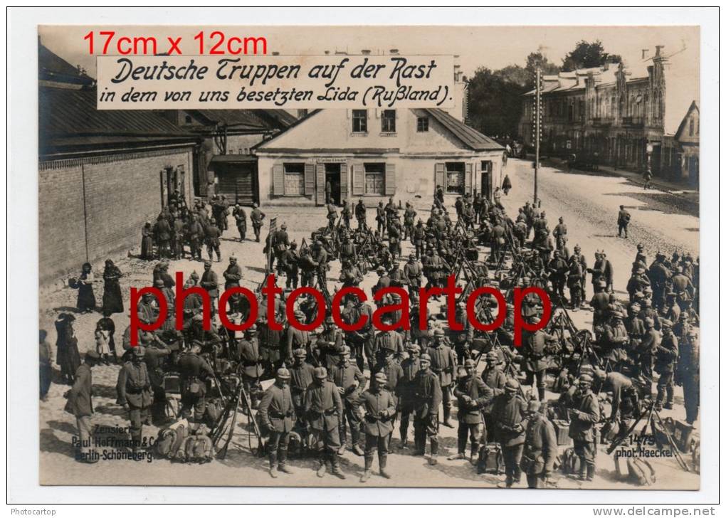 LIDA-Deutsche TRUPPEN-WEISSRUSSLAND-1WELTKRIEG-1WK.-MILITARIA-SOLDATEN-