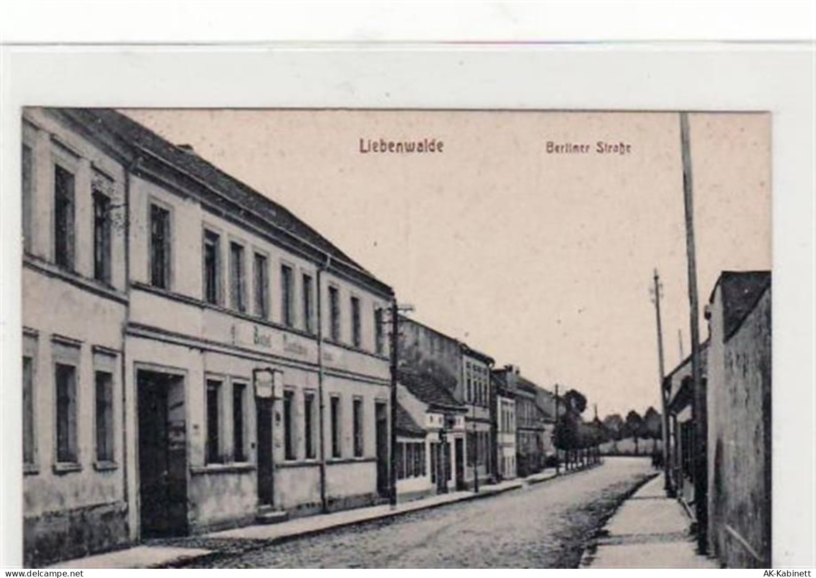 Liebenwalde. Abgebildet ist die Berliner Straße. Postalisch befördert mi... - 39000809