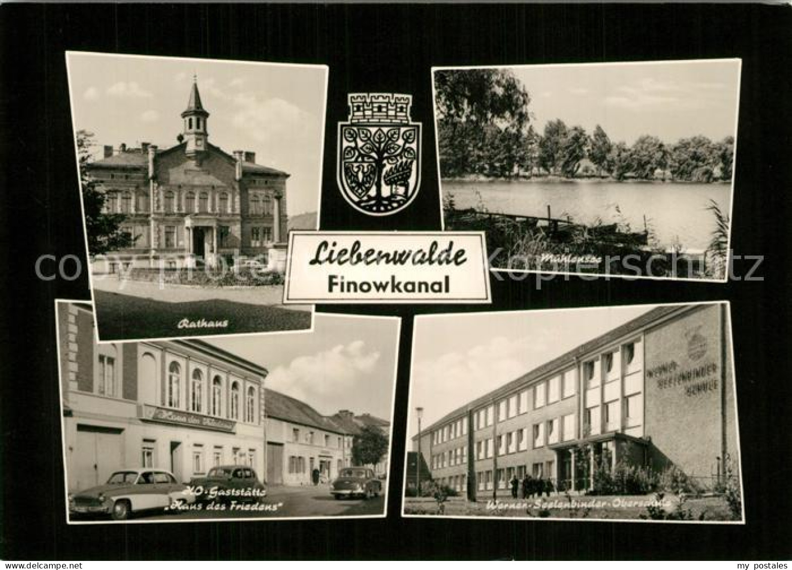 Liebenwalde Finowkanal Rathaus Muehlensee HOG Haus des Friedens Werner Seelenbin